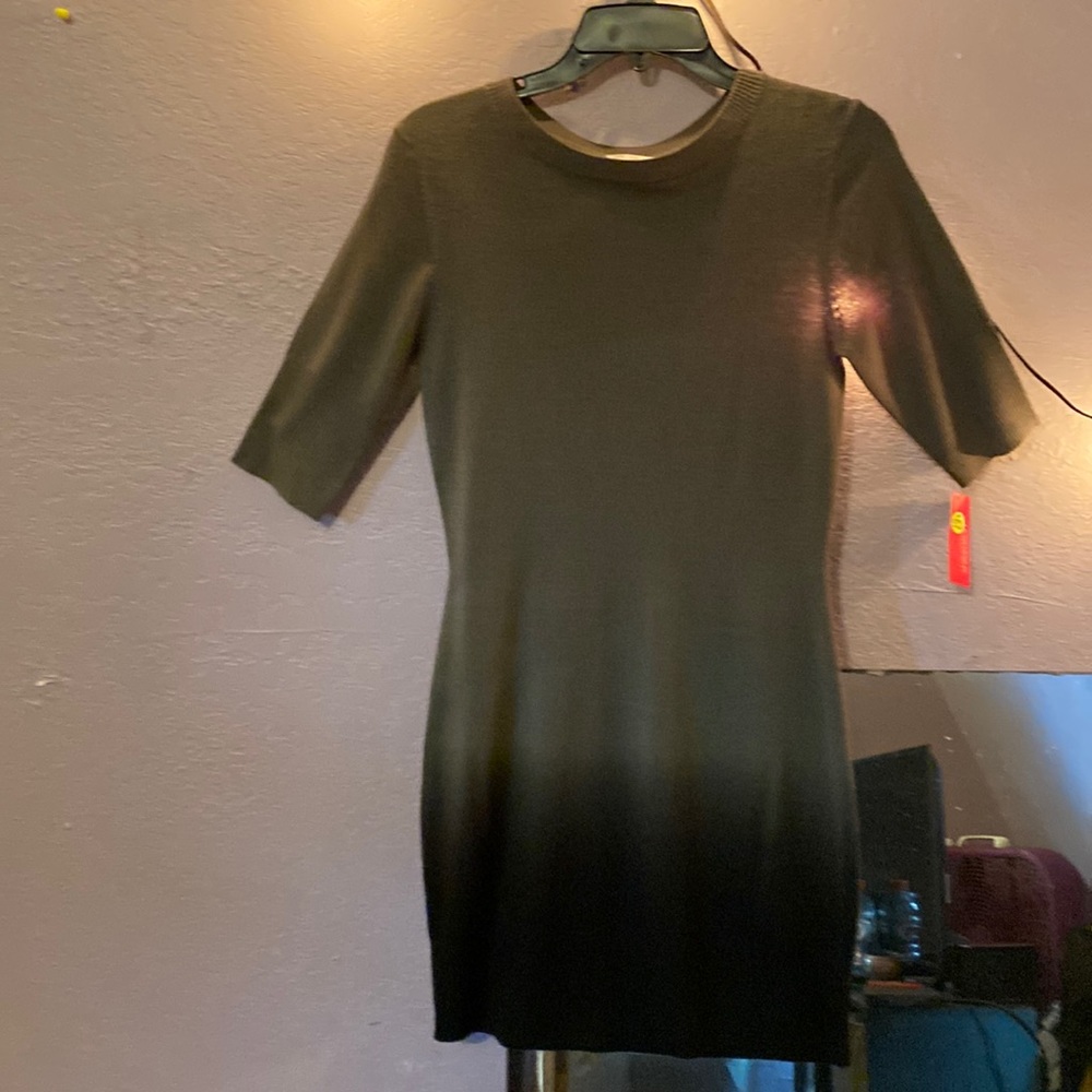 Green and black ombre fitted dress size:M